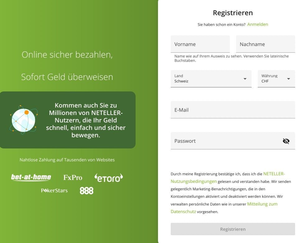Registrieren Neteller Registrieren Neteller