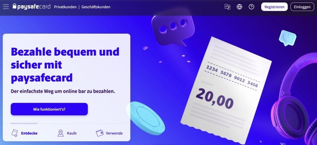 Benutzung der Paysafecard