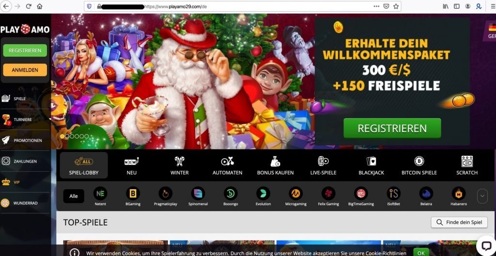 Playamo 29 Casino Site