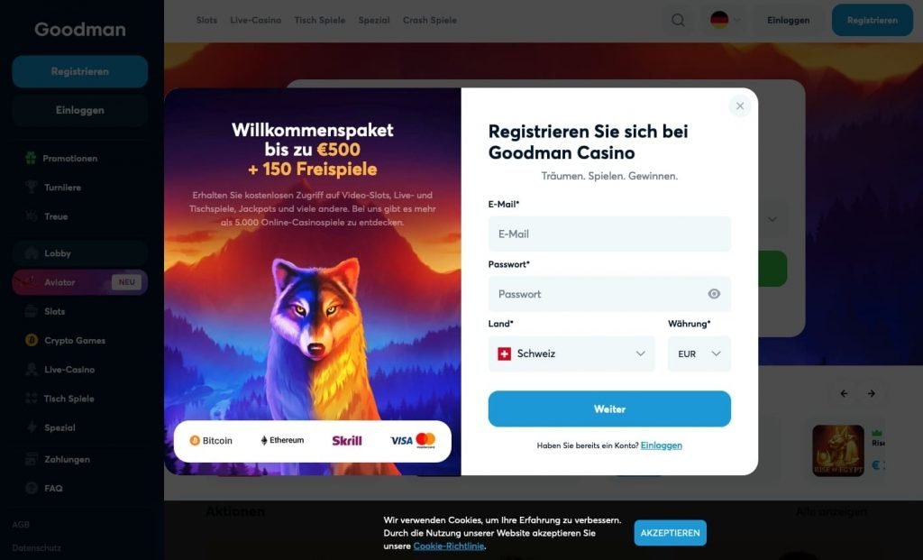 Goodman Casino Erfahrungen Online Casinos und zwar Goodman Casino